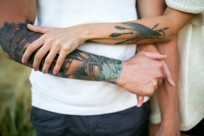 Unterarm mann oldschool tattoo Oberarm Tattoo
